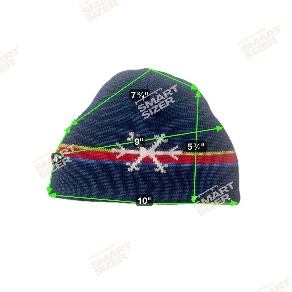 Gymboree Kids Snowflake Beanie Hat Navy Blue Acrylic Wool‎ Blend M L